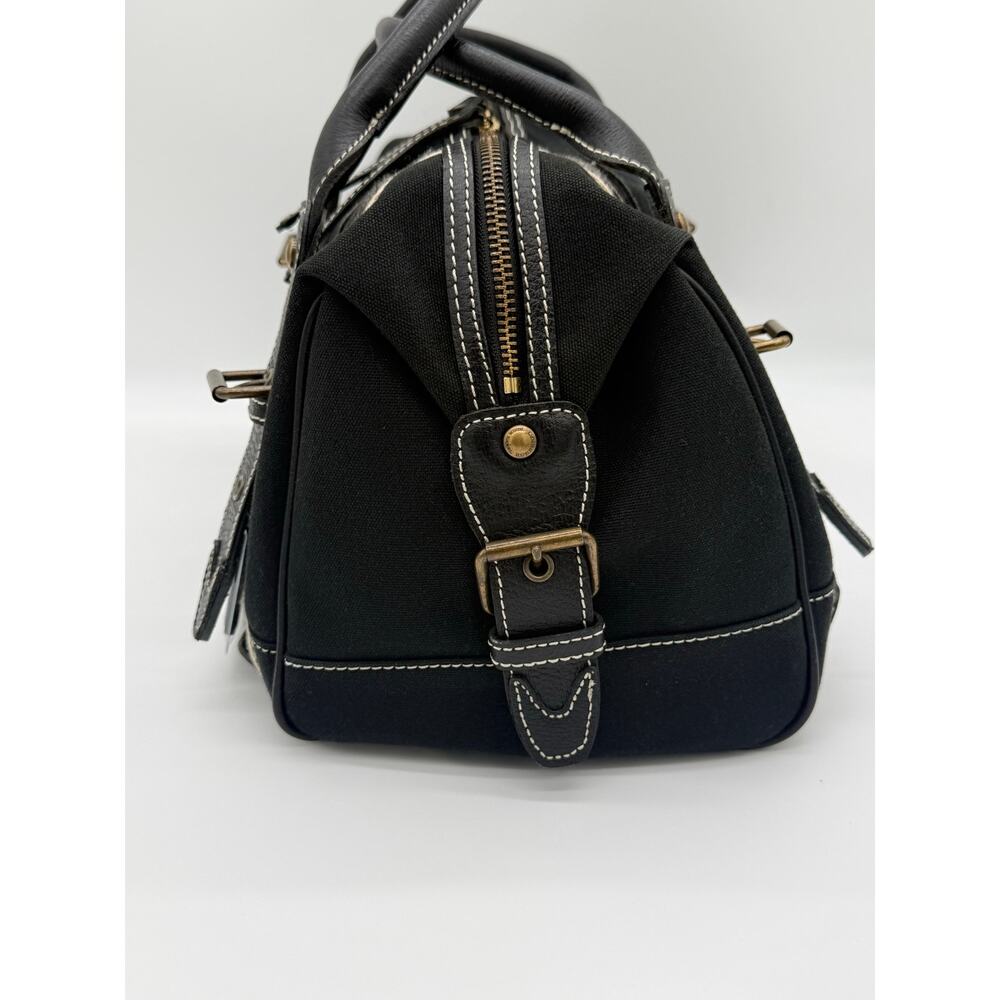 Burberry London Blue Label Black Canvas Leather Mini Boston Duffle Handbag - Picture 6 of 14